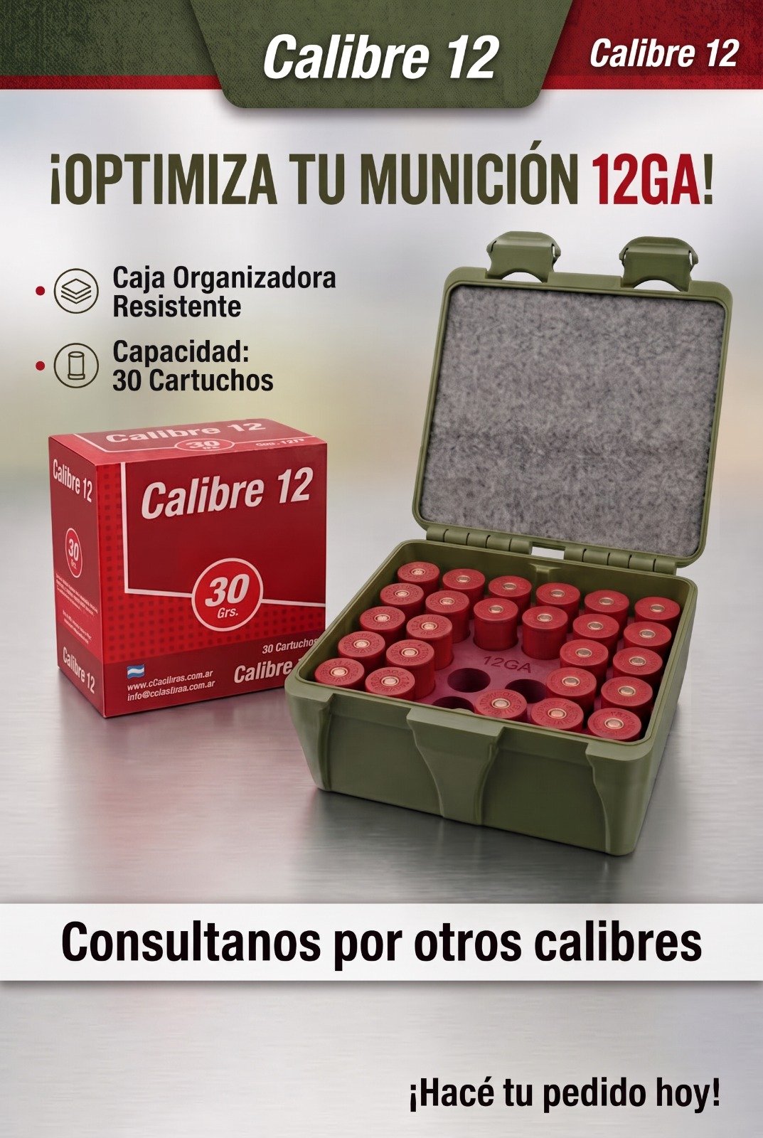 Caja para municiones del 12